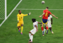 MUNICH, GERMANY – JULY 09: Fabian Ruiz of Spain heads a shot over whilst under pressure from Jules Kounde and Dayot Upamecano of France as Mike Maignan of France looks on during the UEFA EURO 2024 Semi-Final match between Spain and France at Munich Football Arena on July 09, 2024 in Munich, Germany. (Photo by Joosep Martinson – UEFA/UEFA via Getty Images)